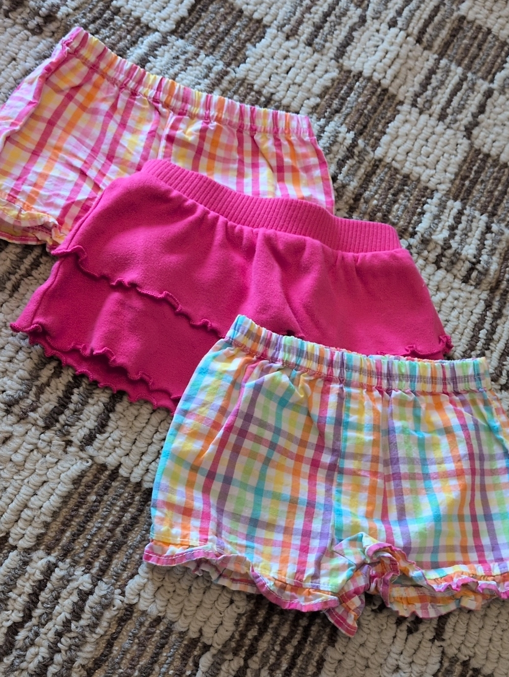 Garanimals Girls 2 Pastel Plaid Shorts & 1 Skirt